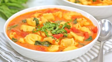 Creamy Tomato & Tortellini Soup | 20 Minute Dinner Recipe