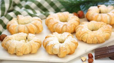 Puff Pastry Nutella Donuts | 2 Ingredient Christmas Dessert
