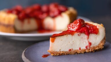 DELICIOUS VEGAN BAKED CHEESECAKE | THE HAPPY PEAR