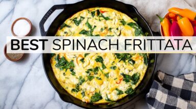 SPINACH FRITTATA | easy, healthy recipe