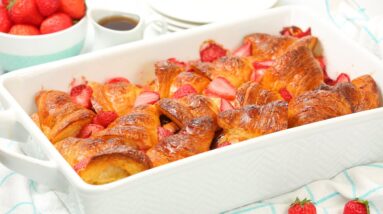 Nutella Stuffed Strawberry Baked French Toast | The BEST Mother's Day Brunch Recipe!