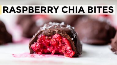 CHOCOLATE COVERED RASPBERRY CHIA DROPS | just 5-ingredients!