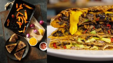 CREAMY PUMPKIN CHEESY QUESADILLAS | HEARTY AUTUMNAL VEGAN RECIPE