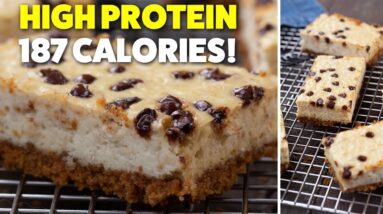 Easy Protein Cheesecake Bars with Simple Ingredients