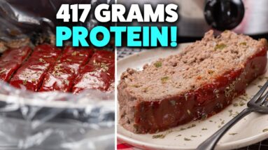 Easy Slow Cooker Meatloaf | High Protein Meal Prep