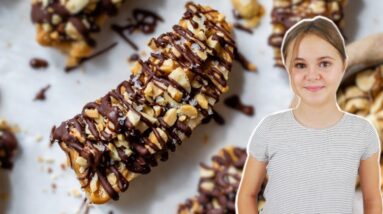 FROZEN BANANA SNACK BARS | Cooking with Katie