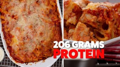 Healthy Baked Ziti with Cottage Cheese | High Protein Meal Prep