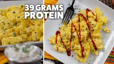 Healthy Scrambled Eggs with Cottage Cheese | Cheap & Easy