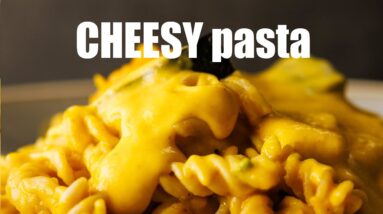 Plant based Cheesy Pasta using leftover vegetables