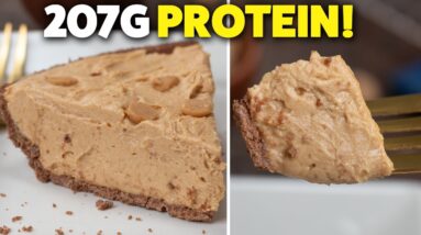 Protein Peanut Butter Pie | Easy No Bake Dessert