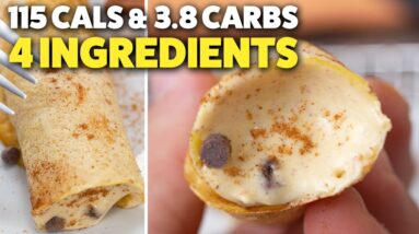 Protein Pumpkin Crepes | 4 Ingredients & Low Carb