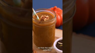 Pumpkin Chai Breakfast Smoothie! #recipeshorts #shorts