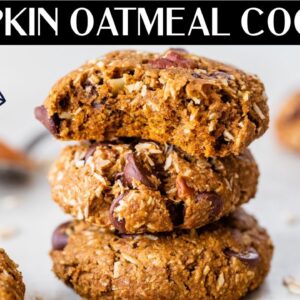 PUMPKIN OATMEAL POWER COOKIES | easy, healthy recipe
