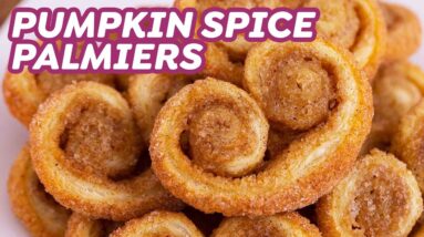 Pumpkin Spice Palmiers a.k.a. Elephant Ear Cookies!