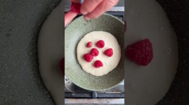 Raspberry Ripple Pancakes #shorts