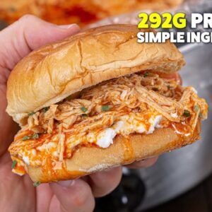 Slow Cooker Buffalo Chicken | Easy Low Carb Meal Prep