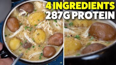 Slow Cooker Chicken & Gravy | 4 Ingredient Meal Prep