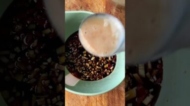 Sticky Sesame Tofu Burger with charred Pineapple and Kimchi Mayo #shorts