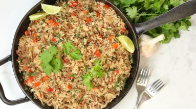 Chimichurri Beef & Rice Skillet | One Pot Easy Weeknight Dinner Recipe