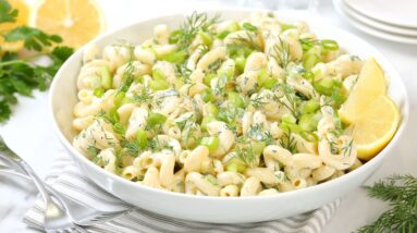 Fresh Pasta Salad with Lemon & Herbs | 20 Minute Summer Meal Prep Recipe