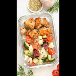 Greek Salmon Meal Prep #shorts