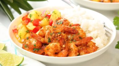 Hawaiian-Style Shrimp with Pineapple Salsa | 15 Minute Dinner Recipe