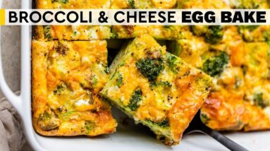 HEALTHY BREAKFAST CASSEROLE | broccoli and cheese egg bake