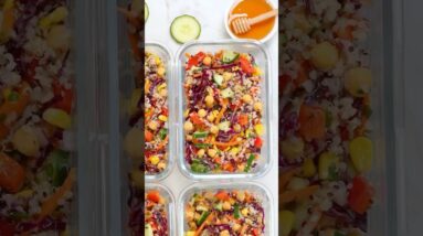 Healthy Meal Prep Recipe | Rainbow Salad #recipes #shorts