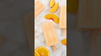 Just Peachy Smoothie Pops | Frozen Summer Treats #Shorts