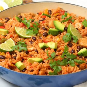 One Pan Chicken Fajita Rice Skillet | 30 Minute Weeknight Dinner Recipe