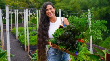 Garden Tour! ???? Simple Gardening Tips + How I Make Nourishing Garden-to-Table Plant-Based Meals ????????‍????????