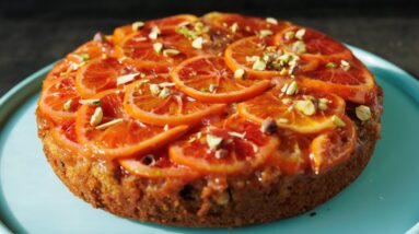 BLOOD ORANGE UPSIDE DOWN CAKE | EASY VEGAN CAKE RECIPE