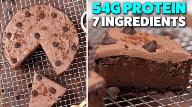 Chocolate Protein Cheesecake without Protein Powder | Easy Dessert