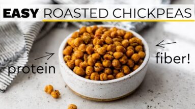 CRUNCHY AND DELICIOUS ROASTED CHICKPEAS | healthy snack hack!