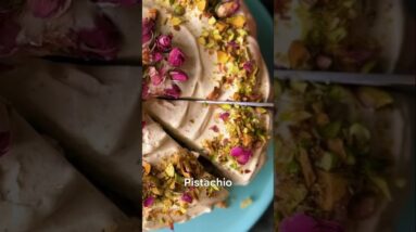 Pistachio Cardamom and Rose Cake ???? WIN a spot on our Vegan Baking Course ????