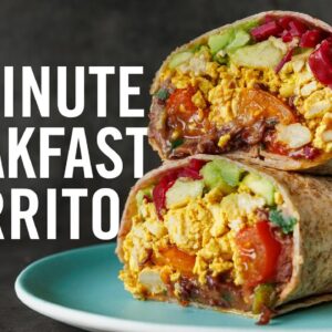EASY VEGAN BREAKFAST BURRITO | HIGH PROTEIN and 10 MINUTES