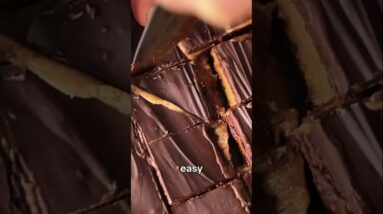 5 Ingredient Chocolate Peanut Butter Caramel Squares ???? Plant-Based & so easy!