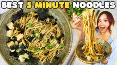 GOT 5 MINUTES? MAKE THESE NOODLES ???? (Korean Soy Sauce Noodles / Ganjang Bibim Guksu Recipe)