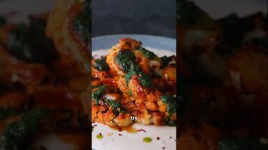 Fermented Wild Garlic Sauce with cauliflower steaks & butter bean cream ????????