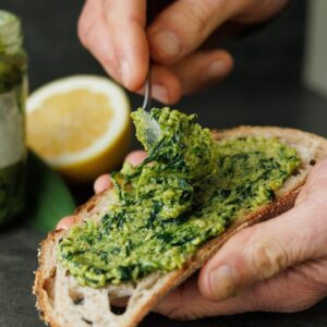 Wild Garlic Pesto foraged in County Wicklow in Ireland