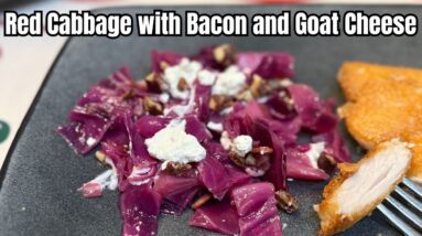 Instant Pot Red Cabbage with Bacon and Goat Cheese - a Fantastic Low Carb Side Dish