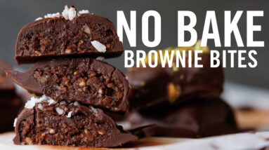 5 Ingredient Healthy Brownie Bites | NO BAKE