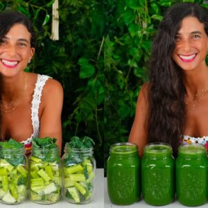 Morning Green Juice for 5-DAYS 🌱 How to Batch Juice My Favorite Recipe 🥬 Easy Tutorial
