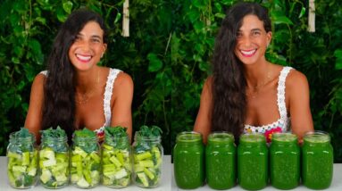 Morning Green Juice for 5-DAYS 🌱 How to Batch Juice My Favorite Recipe 🥬 Easy Tutorial