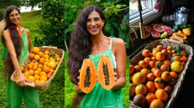 Eating ONLY What I Grow for a Day 🌺🍍 | 20+ Years Raw Vegan Living on a Hawaii Fruit Farm 🍌