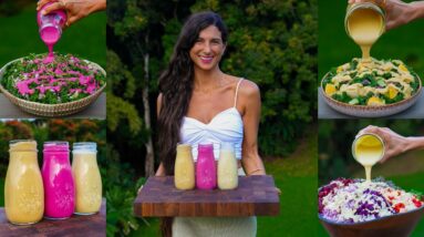 3 Raw Vegan Salad Dressings You MUST TRY! 🥭 Sweet, Savory, and Cheesy Sauces for EVERY Occassion! 😋