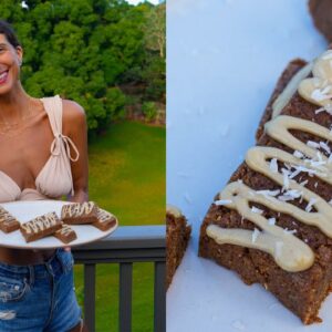 Gingerbread Cookie Protein Bars 🍪🍫 Raw Vegan, No-Bake, Homemade & Easy! Healthy Snack & Dessert 🌱