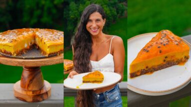 Mango Lilikoi Passionfruit Cake! 🥭 Best Raw Vegan Dessert Recipe 🍰 Sweet, Healthy, & Delicious!