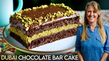 I Made The VIRAL Dubai Chocolate Bar into a Plant-Based CAKE! 🤯