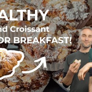 Almond Croissant Muffins | HEALTHIER VEGAN BREAKFAST TREAT